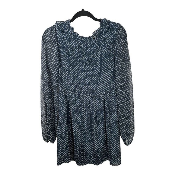 NWOT Free People Blue and White Nouveau Butterfly Polka Dot Dress Size 4 - Picture 2 of 16